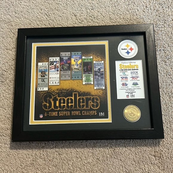 Super Bowl Framed Memorabilia Steelers - Picture 1 of 1